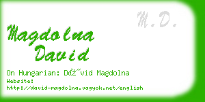 magdolna david business card